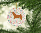 Akita Merry Christmas Ceramic Ornament