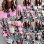 Women's Printed Long Sleeve Sweatshirt Jacket | Streetwear