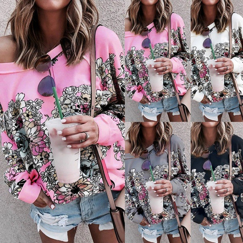 Women's Printed Long Sleeve Sweatshirt Jacket | Streetwear