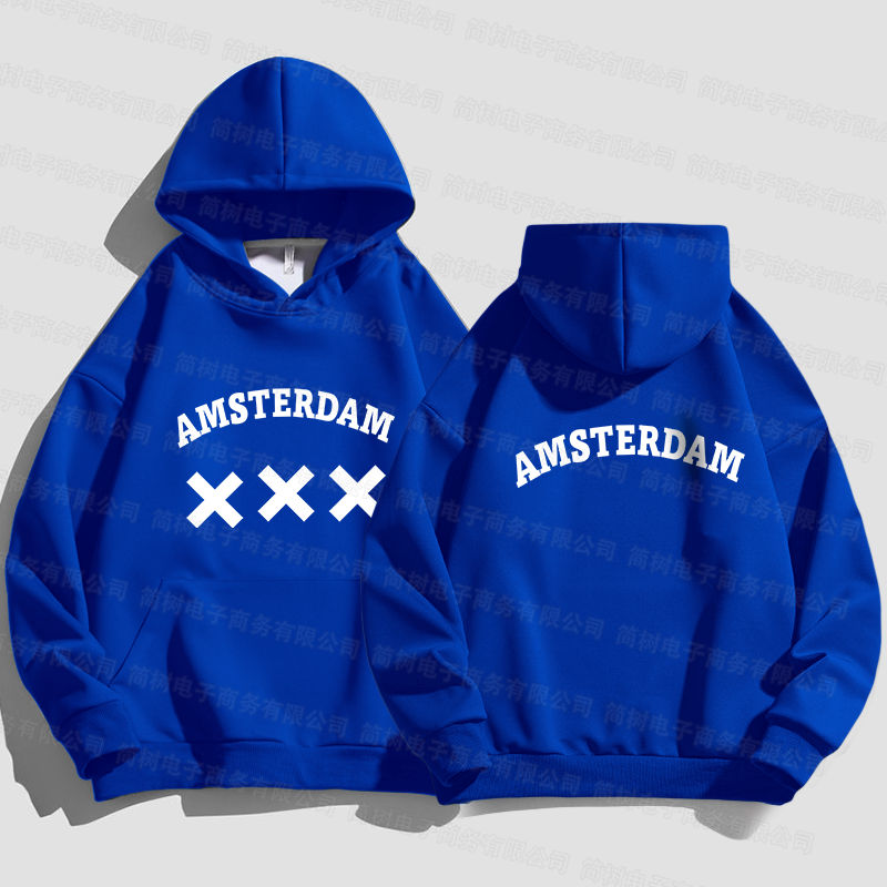 Amsterdam Unisex Hoodie - Black Oversized Sweatshirt | Streetwear