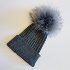 Pure Angora Fur Luxe Beanie | Embroidered Cap