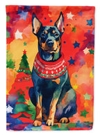Doberman Pinscher Christmas Garden Flag