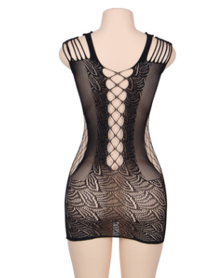 Lace Cutout Bodysuit Dress for Intimate Wear