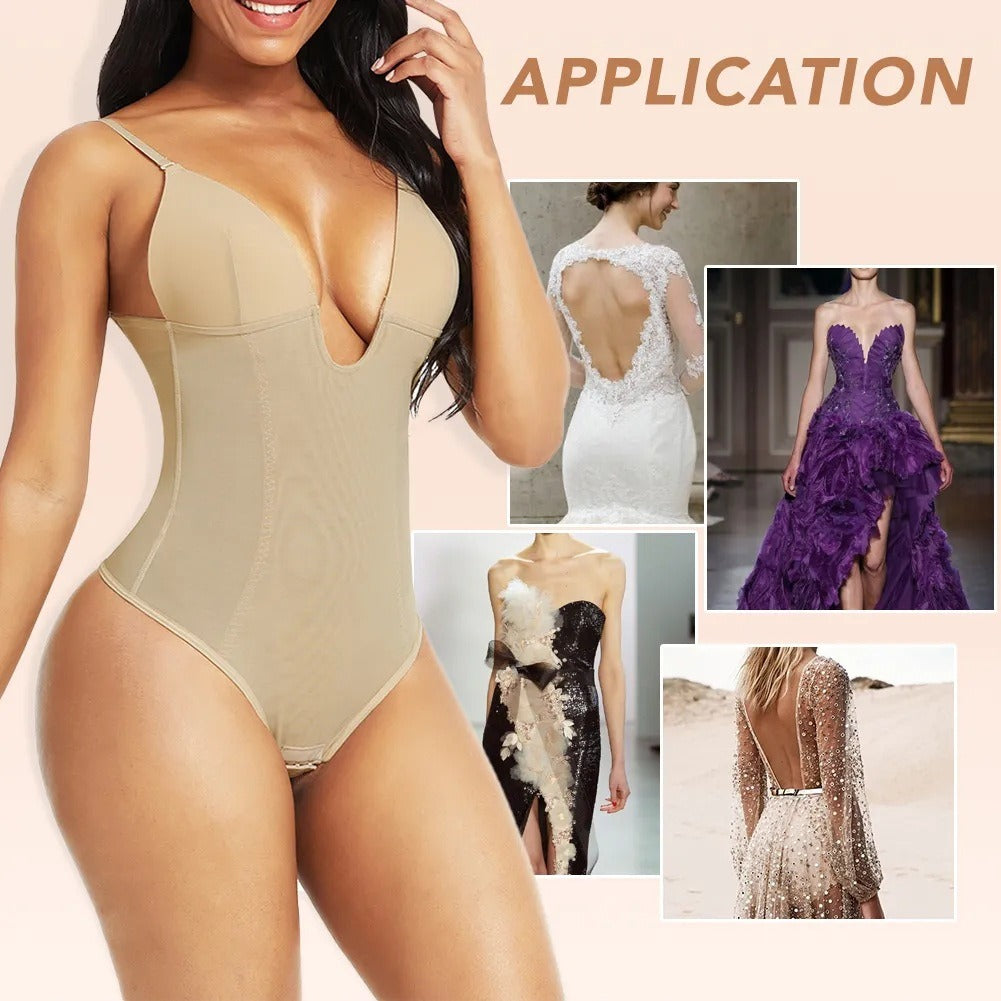 Backless Body Shaping T-Back Corset Jumpsuit
