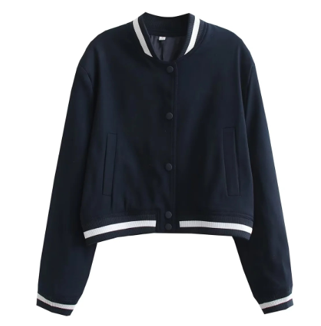 Striped Comfortable Button Women's Summer Jacket (Single Item)