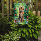 Sokoke Cat By the Christmas Tree Garden Flag