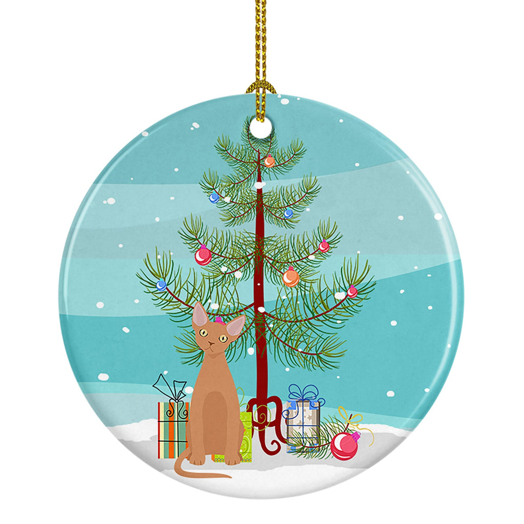 Devon Rex Cat Christmas Ceramic Ornament