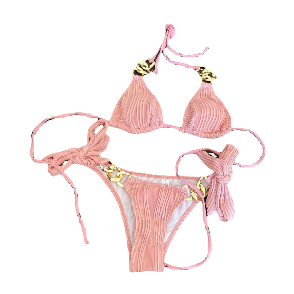 2023 Women's Bikini with Unique Fabric and Tie Design