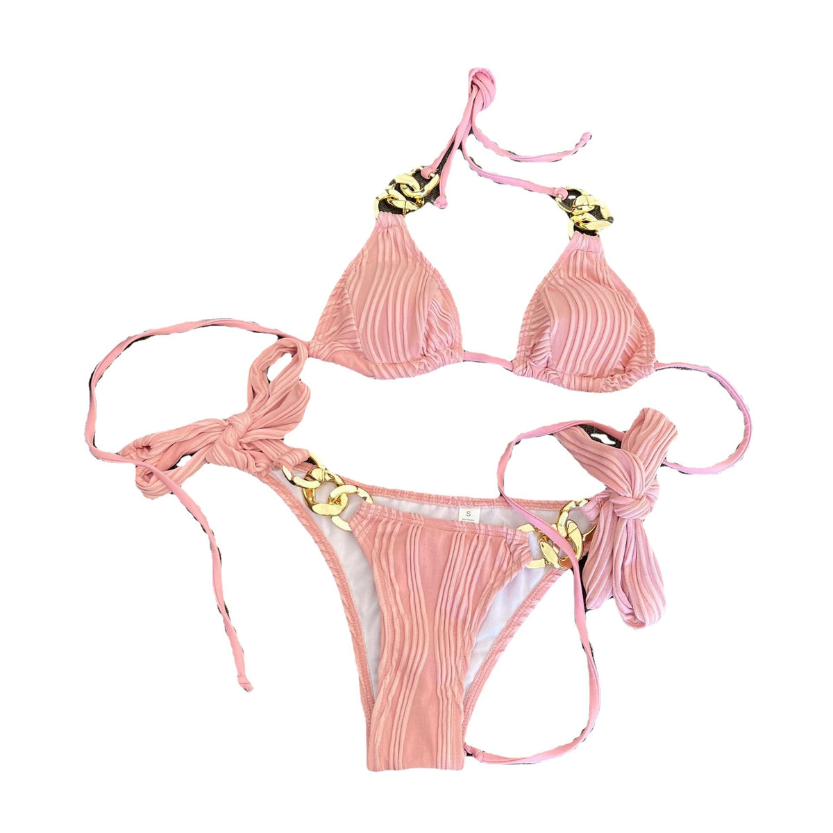 2023 Women's Bikini with Unique Fabric and Tie Design