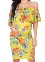 Floral Off-Shoulder Maternity Dress for Women