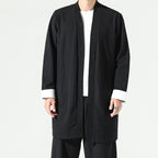 Men's Vintage Loose Kimono Jacket in Black, Blue, Green