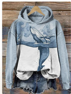 Hooded Sweatshirt Coat with Loose Draping Effect | Streetwear
