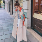 Mid-Length Loose Waist Over-The-Knee Women's Windbreaker