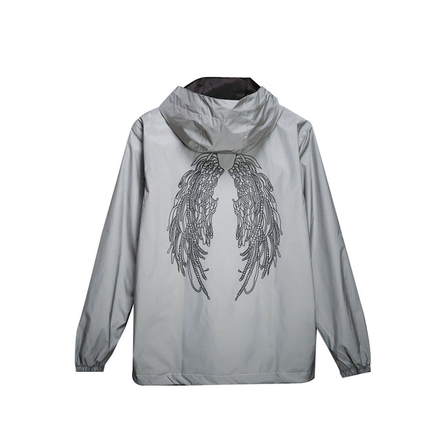 Men's Full Reflective Waterproof Hip Hop Windbreaker