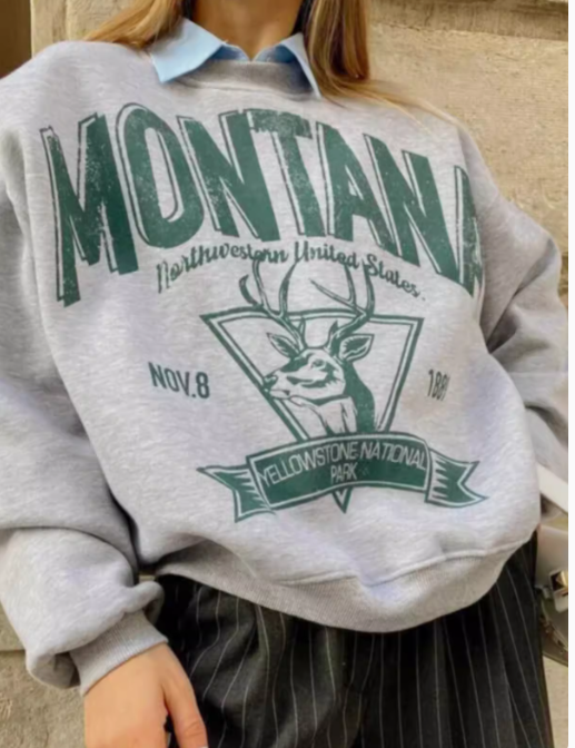 Retro Distressed Long Sleeve Sweater for Women