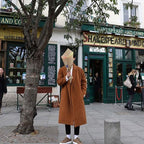 Men's Woolen Coat - Casual Medium Length Windbreaker