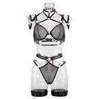 Fashionable Breathable Mesh Women's Lingerie Set (5 Pieces)
