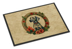 Weimaraner Christmas Flowers Doormat