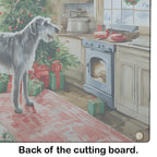 Irish Wolfhound Christmas Cookies Glass Cutting Board
