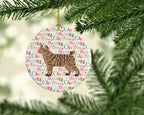 Pixie Bob #2 Cat Christmas Ceramic Ornament