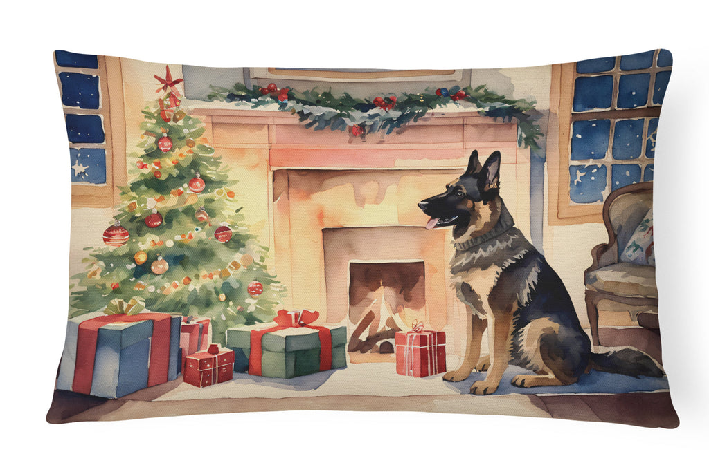 German Shepherd Christmas Throw Pillow