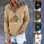 Casual Hooded Drawcord Pocket Button Jacket