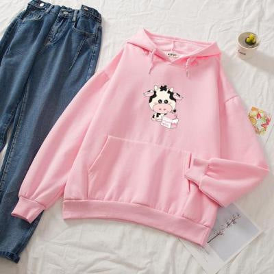 Moo Cow Milk Box Soft Hoodie | Streetwear