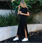 Loose Round Neck Long Dress for Spring/Summer Plus Size