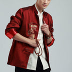 Men's Chinese Style Embroidered Dragon Jacket Tops