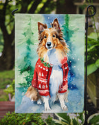 Sheltie Christmas Garden Flag