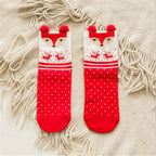 Autumn Winter Colorful Red Cartoon Christmas Socks