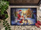 Chinese Crested and Santa Claus Doormat