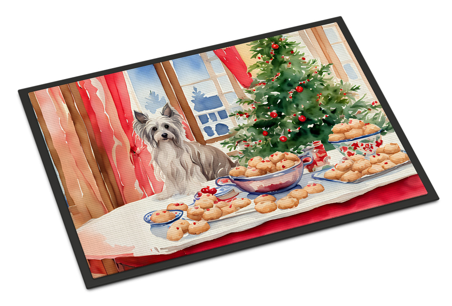 Chinese Crested Christmas Cookies Doormat