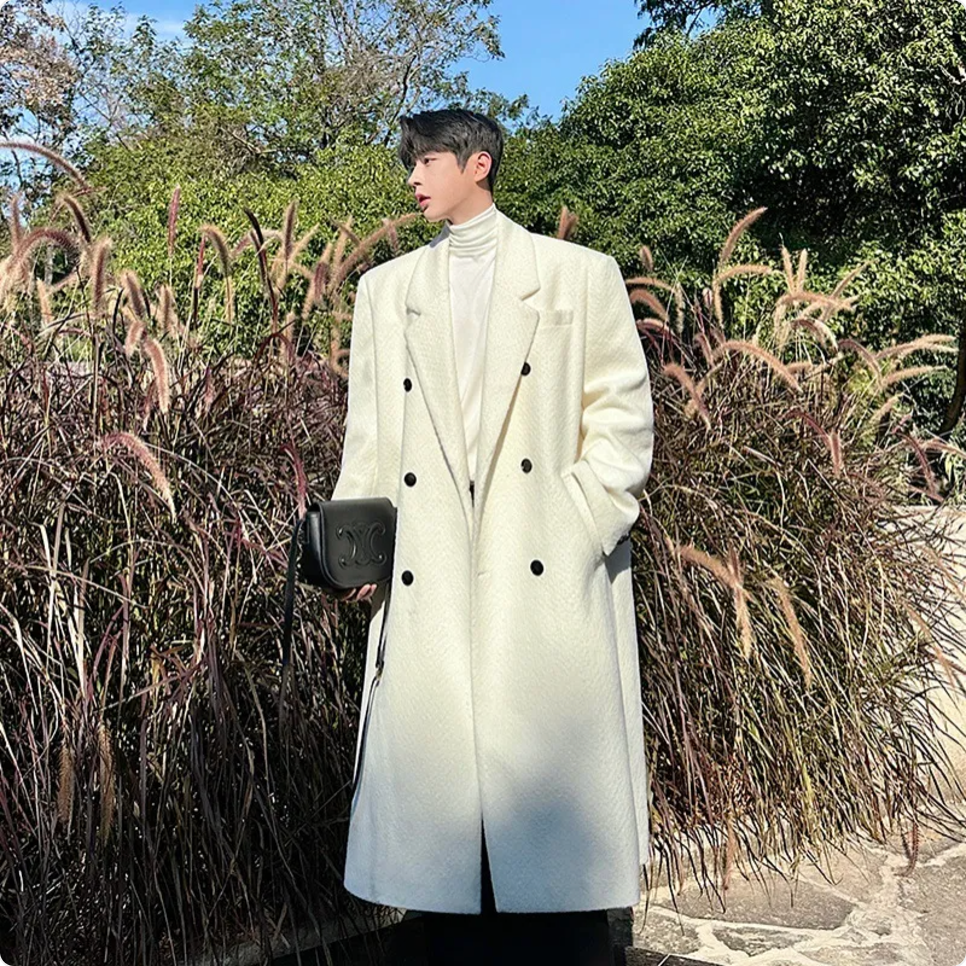 Double Breasted Temperament Woolen Coat