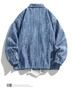 Large Men's Retro Loose-Fitting Work Jacket for Autumn