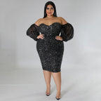 Solid Color Mesh Tube Top Evening Dress