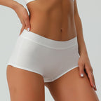 Plus Size Women's Cotton Mid-Rise Breathable Shorts