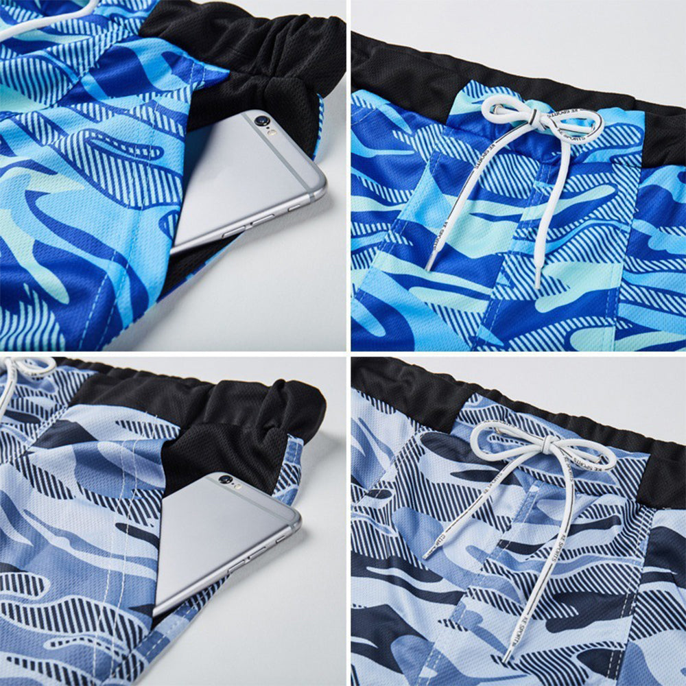 Men's Gray Camo Swim Trunks