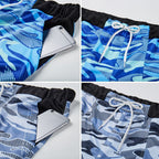 Men's Gray Camo Swim Trunks