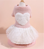 Thick Wool Knitted Love Skirt for Cute Dogs