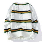 High Elastic Knitted Stripe Sweater for Men 2023