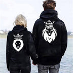 Lion Pattern Hooded Sweater for Men and Women