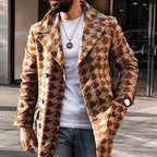 Men's Fashionable Printed Mid-Length Winter Coat