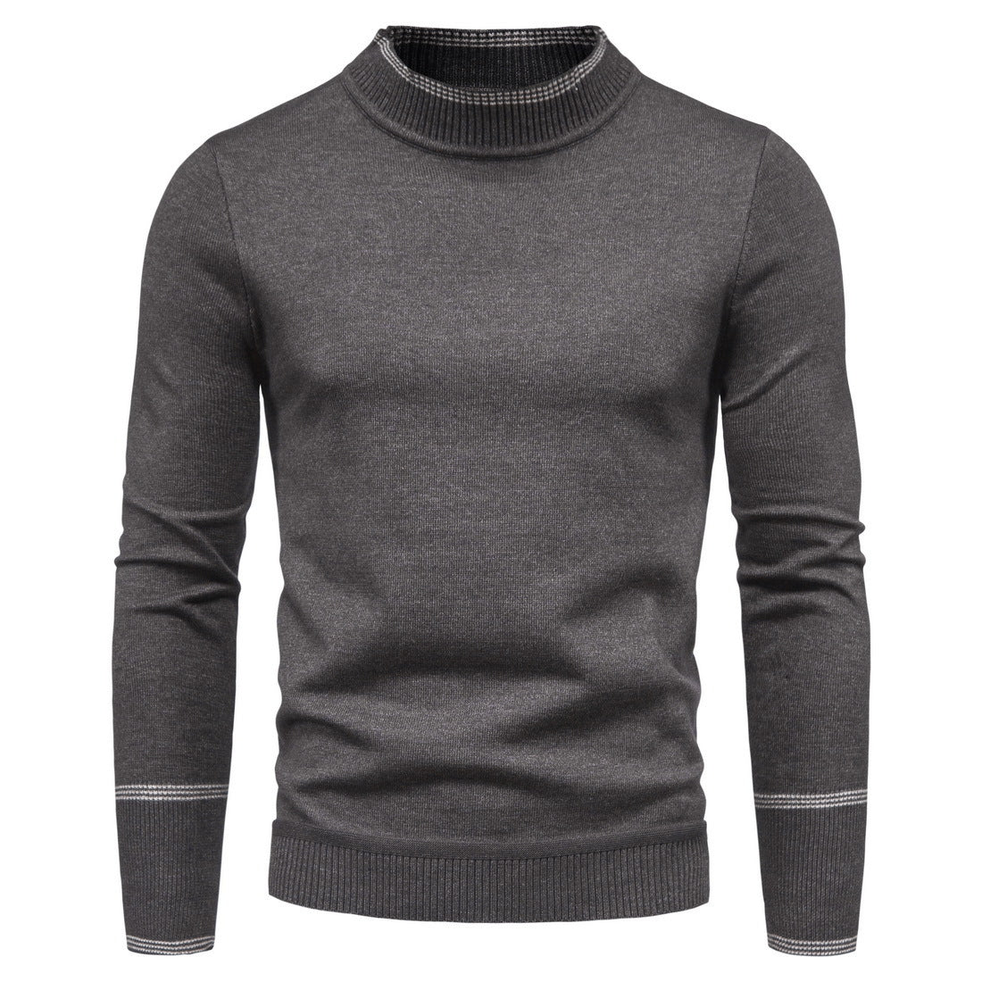 Half High Neck Long Sleeve Slim Sweater Top