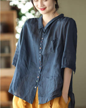 Mina Classic Comfortable Jacket with Button Placket (One)