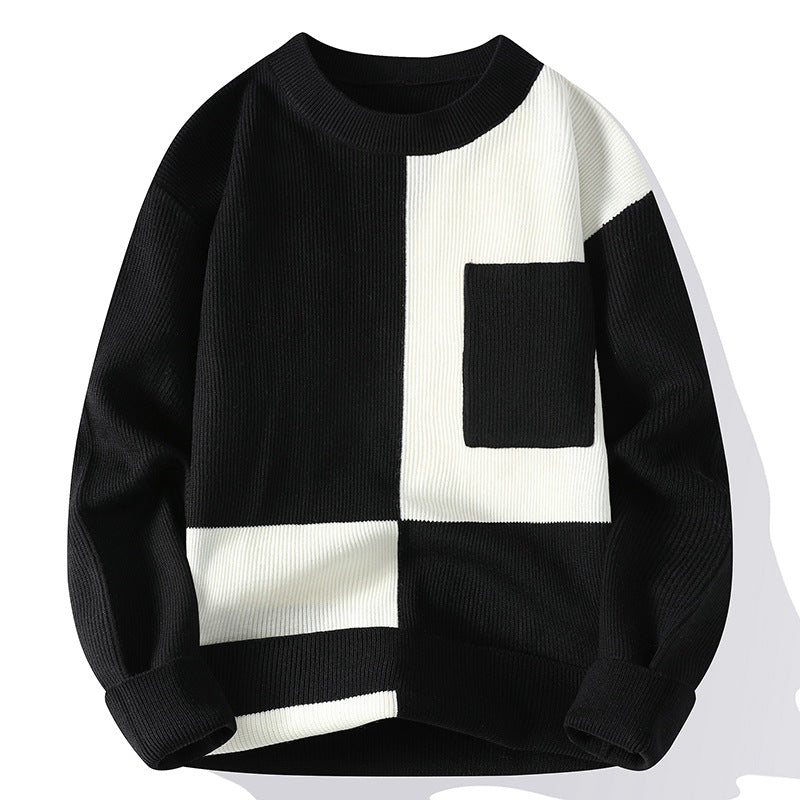 Men's Round Neck Warm Pullover Sweater | Streetwear