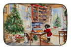 Havanese Christmas Cookies Dish Drying Mat