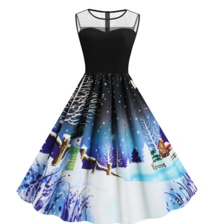 Christmas Deer Digital Print Women's Tutu Skirt