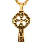 Titanium Steel Celtic Cross Pendant Necklace