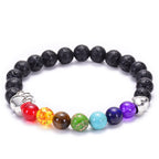 Dog Paw Chakra Lava Rock Beaded Bracelet